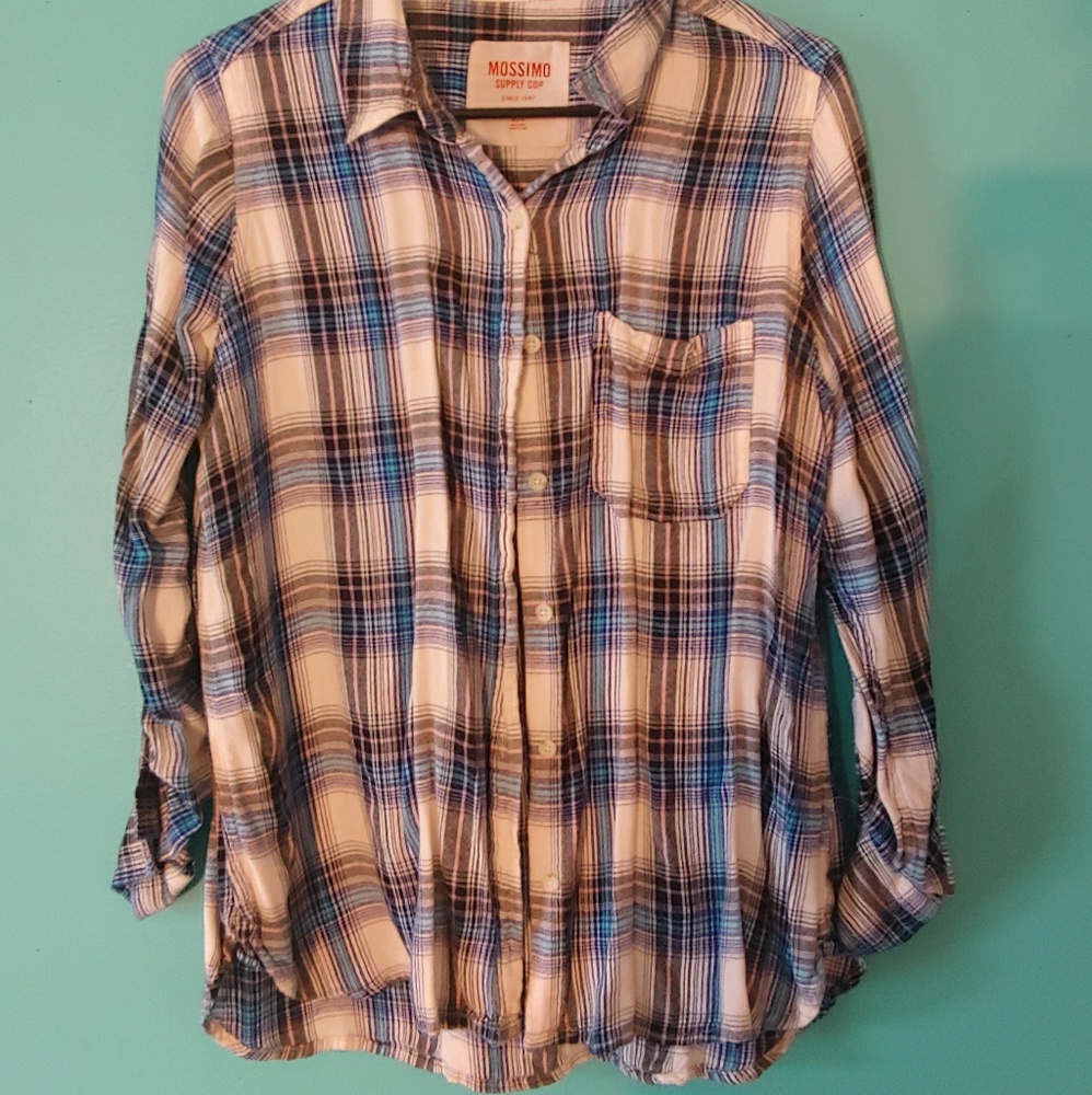 Mossimo plaid button up
